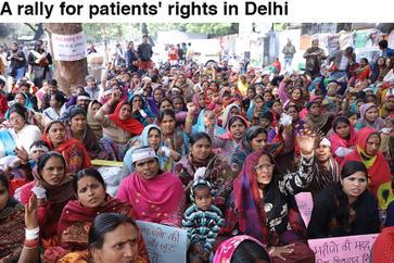 A rally for patients' rights in Delhi