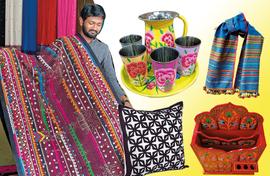 Colourful metalware, ethnic weaves and more